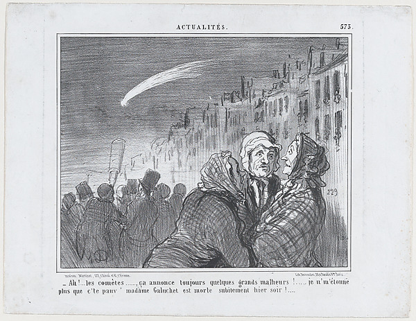 Ah!... les comètes..., ça annonce toujours quelques grands malheurs!..., from Actualités, published in Le Charivari, October 30, 1858