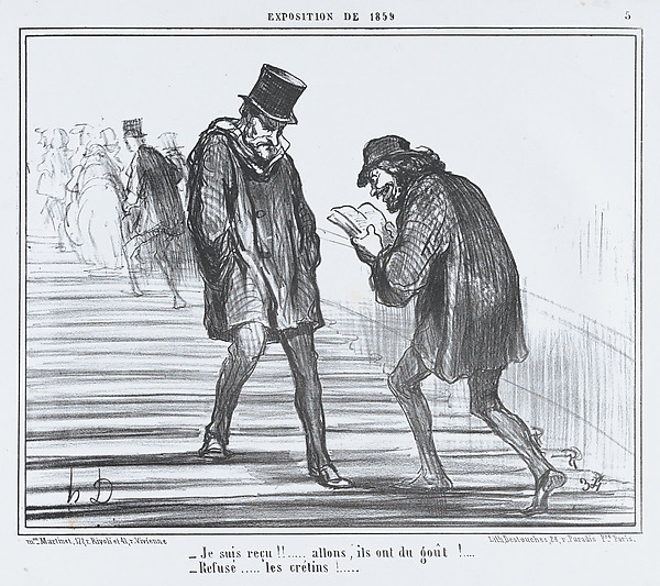 Je suis reçu!!..., from L'Exposition de 1859, published in Le Charivari, April 22, 1859