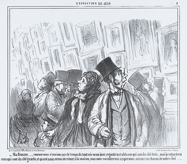 Ma femme..., comme nous n'aurions pas le temps de tout voir en un jour..., from L'Exposition de 1859, published in Le Charivari, April 18, 1859