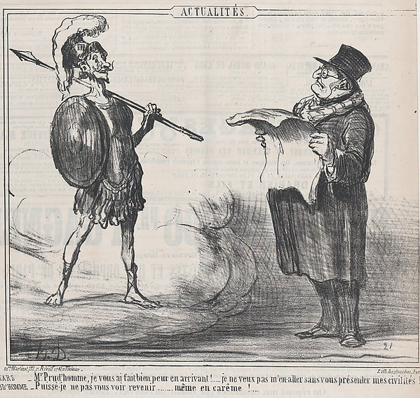 Mars... Je vous ai fait bien peur..., from Actualités, published in Le Charivari, July 20, 1859