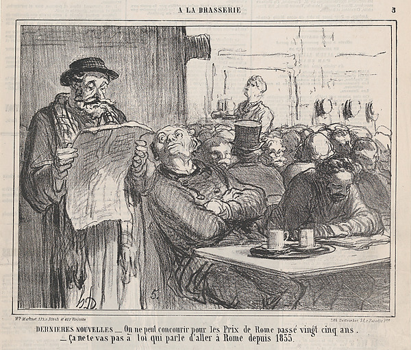 Latest news, from 'In the pub,' published in Le Charivari, December 30, 1863