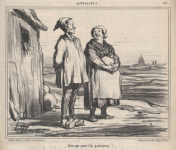 Unbelievable.. we are Parisians now too!, from 'News of the Day,' published in Le Chiavari, January 23, 1860