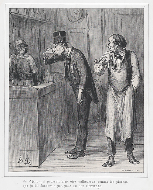 This one may look as unhappy as a rock, before I would give him a job, published in "Le Boulevard"