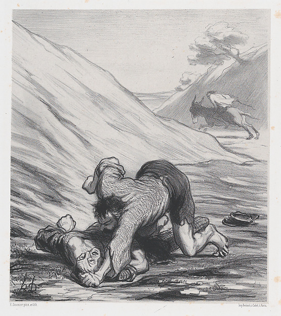 The ass and the two thieves, published in Souvenirs d'Artistes