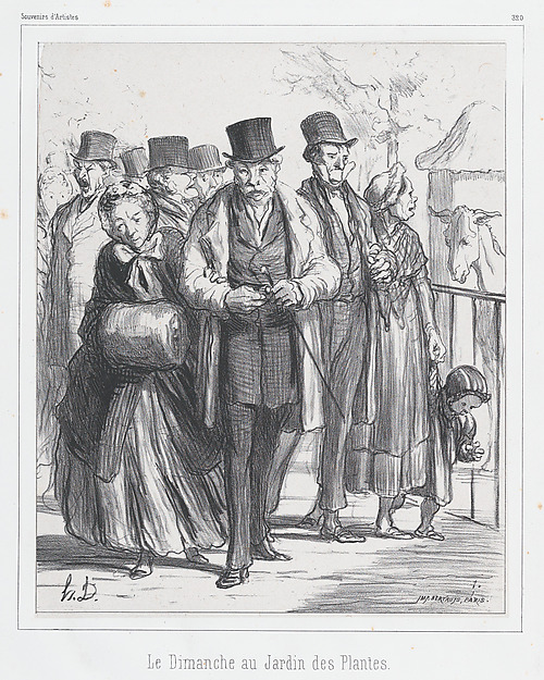 A Sunday in the botanical gardens, published in Souvenirs d'Artistes