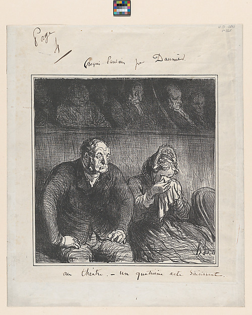 In the theater - a gripping fourth act, from 'Theater sketches'