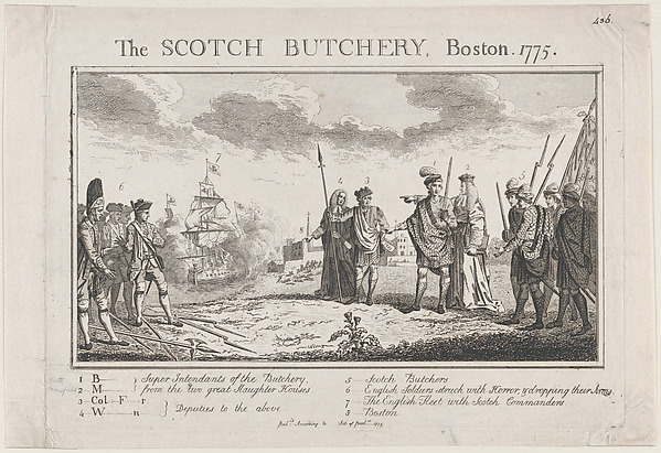 The Scotch Butchery, Boston, 1775