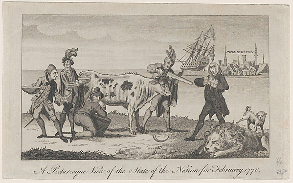A Picturesque View of the State of the Nation for February 1778
