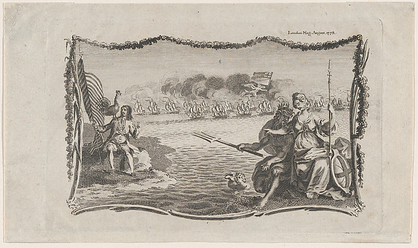 Vignette Showing Britannia, Neptune, France and Sea Battle