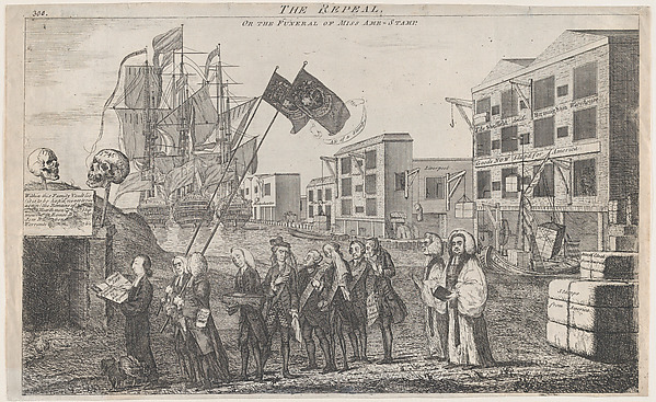 The Repeal, or the Funeral of Miss Ame - Stamp