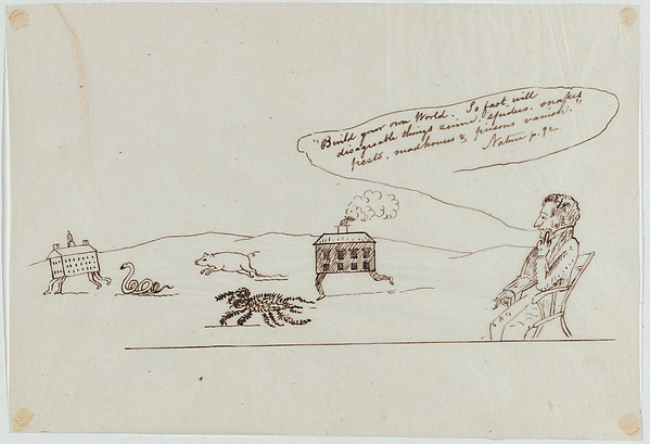Build Your Own World. So Fast Will Disagreeable Things...Vanish (Illustration for Ralph Waldo Emerson's "Nature")