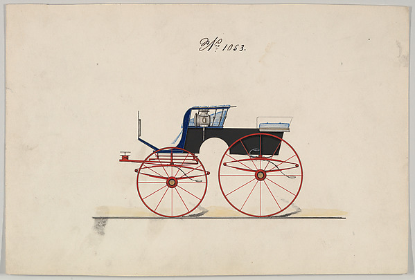 Design for 4 seat Phaeton, no top, no. 1053