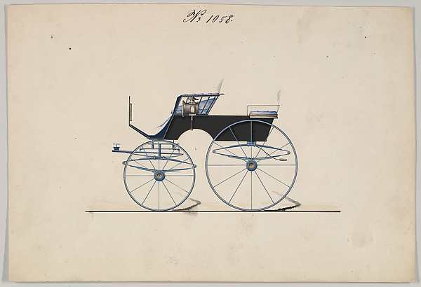 Design for 4 seat Phaeton, no top, no. 1058