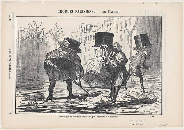 Which shows that even cleanliness can be hazardous, from 'Parisian sketches,' published in Le Journal pour Rire, December 3, 1864