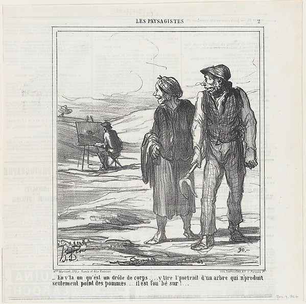 There's a strange one..., from 'The landscape painters,' published in Le Charivari, December 9, 1864