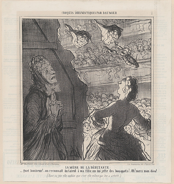 The mother of the actress, from 'Dramatic sketches,' published in Le Charivari, July 2, 1864