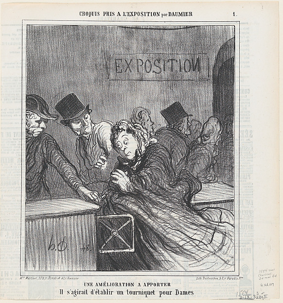 Proposal for an improvement, from 'Exhibition sketches,' published in Le Charivari, May 24, 1864