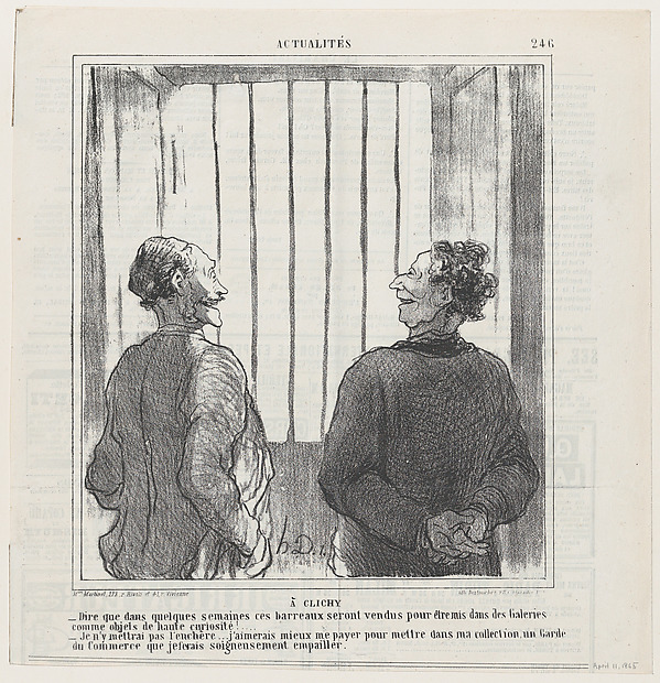 In Clichy, from 'News of the day,' published in Le Charivari, April 11, 1865