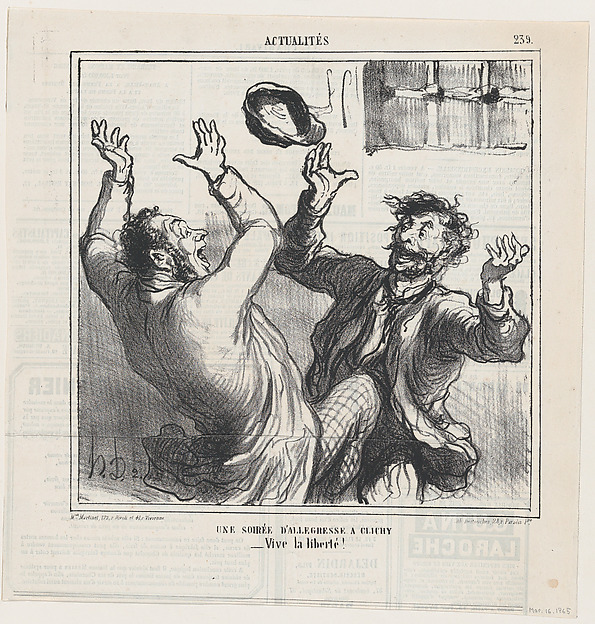 A happy evening party in Clichy, from 'News of the day,' published in Le Charivari, March 16, 1865