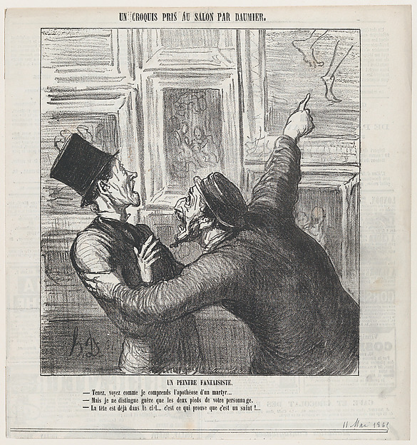 A fantastic painter, from 'A sketch from the Salon,' published in Le Charivari, May 11, 1865