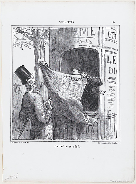 Yoohoo! here it is again!, from 'News of the day,' published in "Le Charivari"
