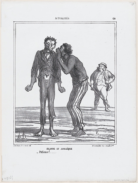 Ireland and Jamaica: Patience!, from 'News of the day,' published in "Le Charivari"