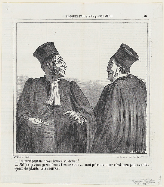 I spoke continuously for three and a half hours, from 'Parisian sketches,' published in Le Charivari, December 2, 1865