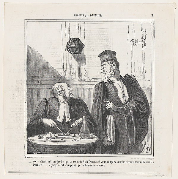 Your client is a scoundrel, from 'Sketches,' published in Le Charivari, June 6, 1866