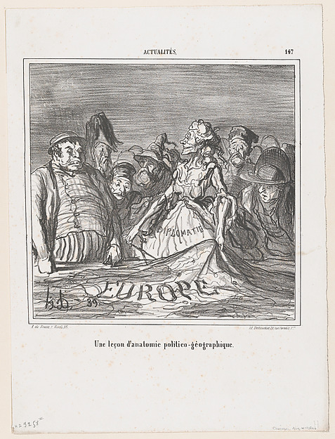 A political-geographical anatomy lesson, from 'News of the day,' published in "Le Charivari"