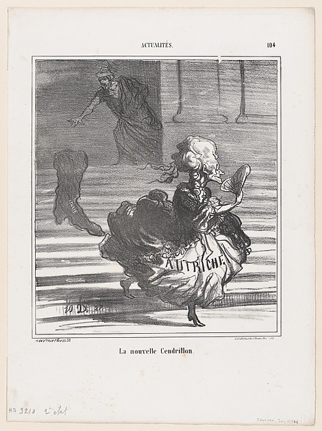 The new Cinderella, from 'News of the day,' published in "Le Charivari"
