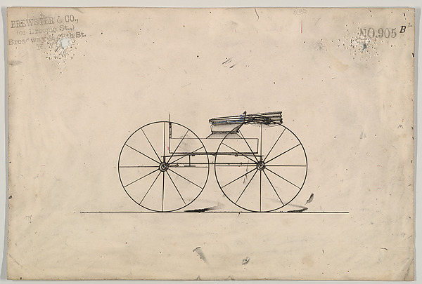 Design for Wagon, no. 905b-2 by Brewster & Co., The Metropolitan Museum of Art