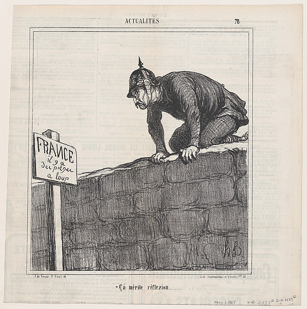 This requires some thought, from 'News of the day,' published in Le Charivari, May 1, 1867