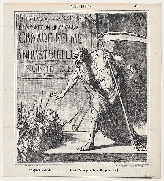 No my children... you are not part of this play here!, from 'News of the day,' published in Le Charivari, March 8, 1867