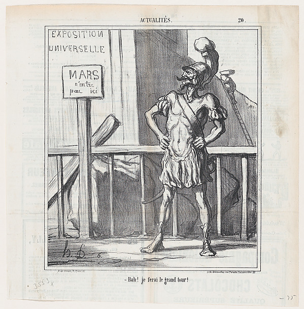 Bah! I will make a grand tour!, from 'News of the day,' published in Le Charivari, February 14, 1867