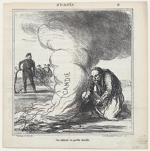 A treacherous attitude, from 'News of the day,' published in Le Charivari, October 4, 1867