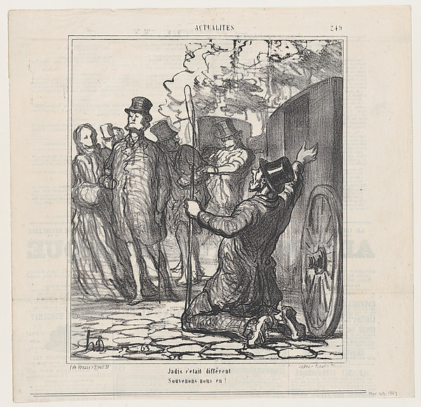 In the past it was different. Let us try to remember, from 'News of the day,' published in Le Charivari, November 29, 1867