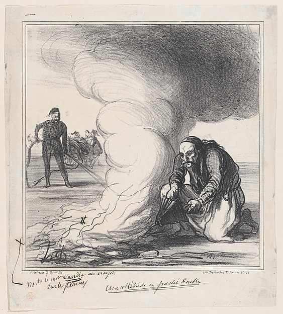 A treacherous attitude, from 'News of the day,' published in "Le Charivari"