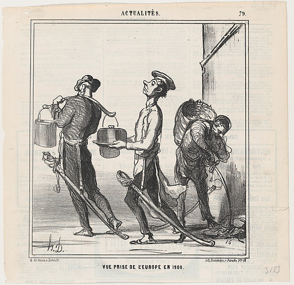 View of Europe in 1900, from 'News of the day,' published in Le Charivari, April 17, 1868