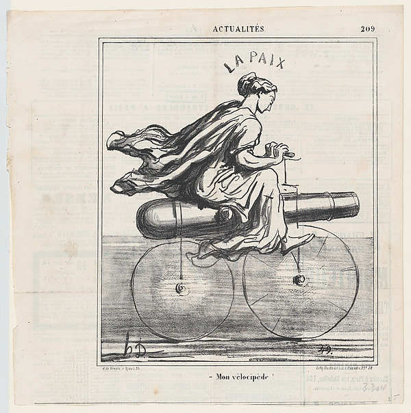 My bicycle!, from 'News of the day,' published in Le Charivari, September 17, 1868