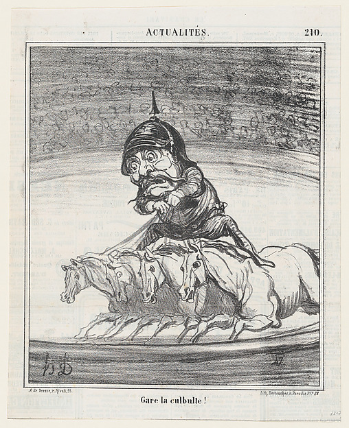 Don't fall!, from 'News of the day,' published in Le Charivari, September 24, 1868