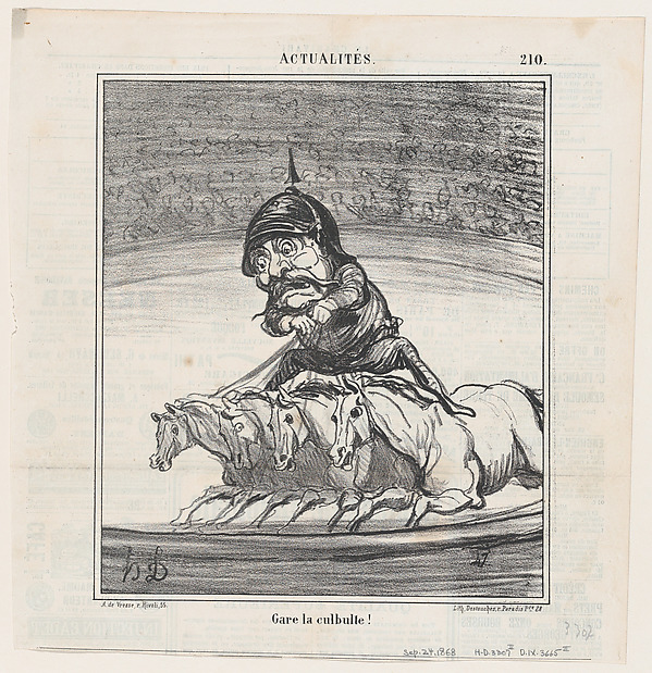 Beware of the fall!, from 'News of the day,' published in Le Charivari, September 24, 1868