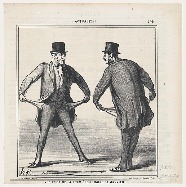 View from the first week in January, from 'News of the day,' published in Le Charivari, January 9, 1869