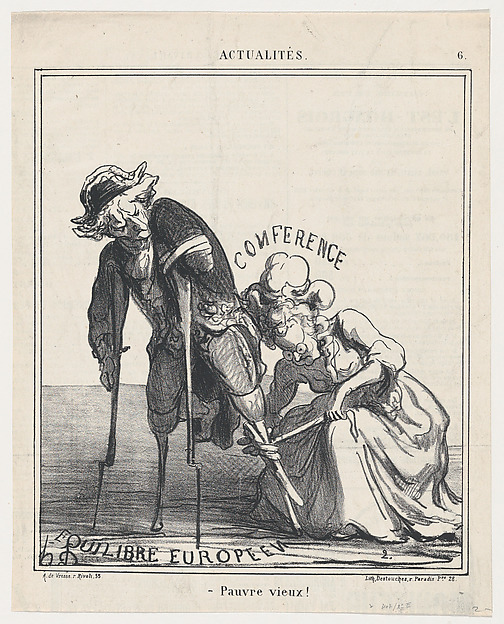 Poor old chap!, from 'News of the day,' published in Le Charivari, January 26, 1869