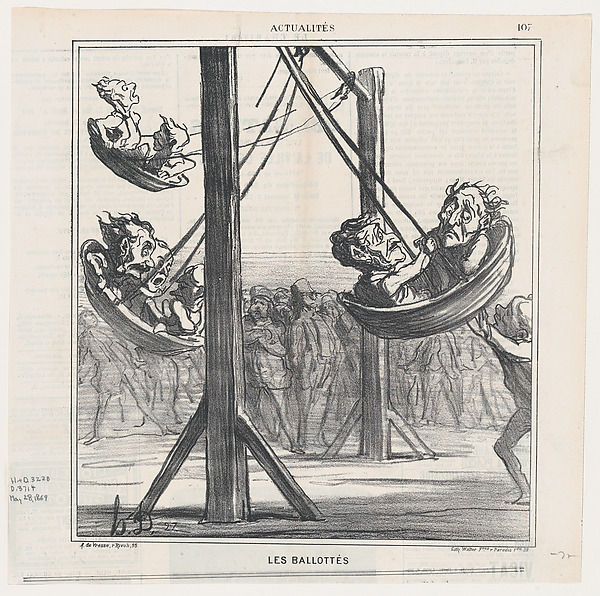 Run-off elections, from 'News of the day,' published in Le Charivari, May 28, 1869
