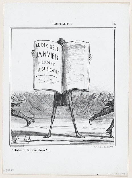 Electors, into my arms!..., from 'News of the day,' published in "Le Charivari"