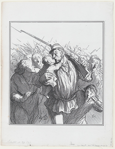 The Republic calls us! Let us be victorious or die, from 'News of the day,' published in Le Charivari, September 20, 1870