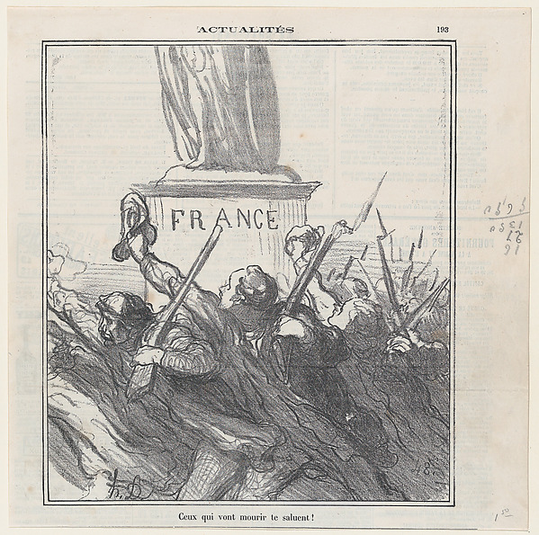 Those who are about to die, salute thee, from 'News of the day,' published in Le Charivari, September 2, 1870