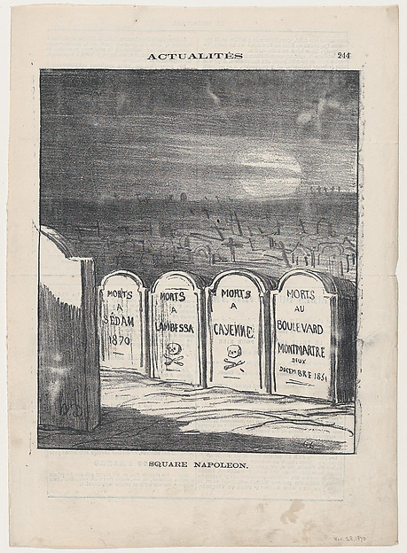 Square Napoleon, from 'News of the day,' published in Le Charivari, November 28, 1870