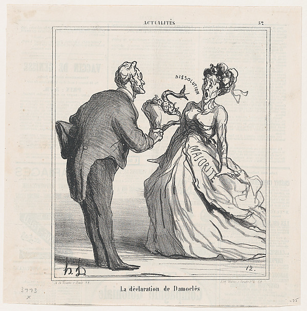 The declaration of Damocles, from "News of the day"