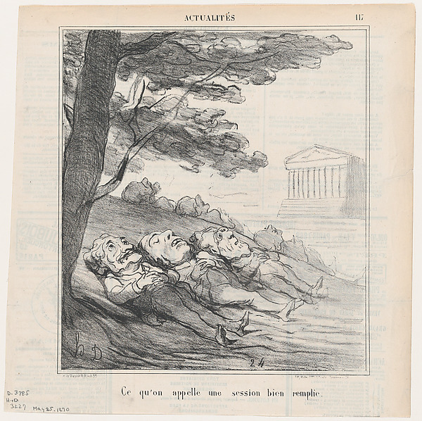 That's what you call a loaded session, from 'News of the day,' published in Le Charivari, May 25, 1870